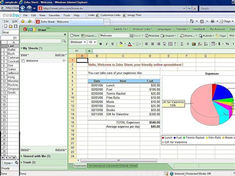 Free Online Spreadsheet Software: Excel .